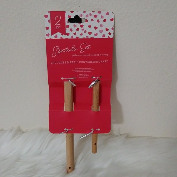 2 PC. Silicone  Spatula Set Black With Multicolor Hearts - Picture 8 of 10